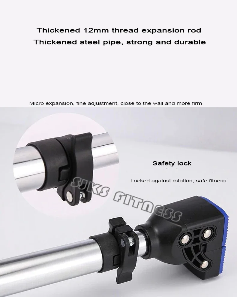 Description Picture 4 of itemParallel Bars Wall Pull-up Bar Iron Rods Home Sport Chin Hook Bar Level Tool Chin-up Cow Hair Muscle Home Training Equipment