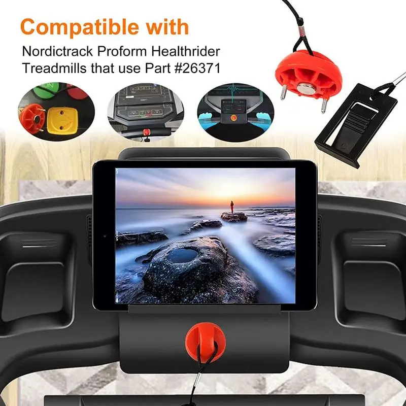 Treadmill safety switch universal treadmill key replacement round socket magnet automatic protection device gym accessories fitness equipment parts