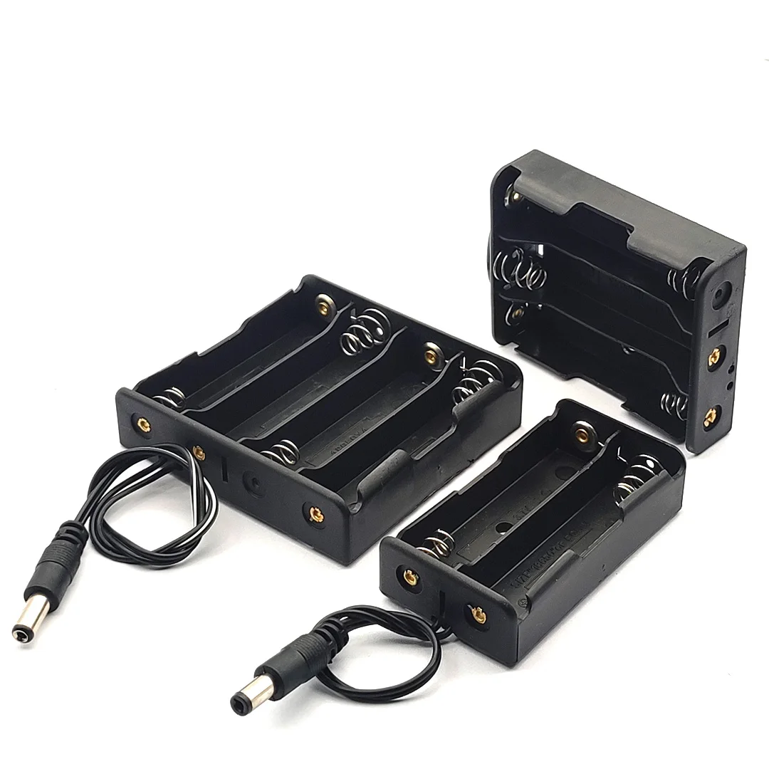 18650 Battery Holder 2/3/4 Slot Battery Box Case With DC 5.5x2.1mm Power Plug Series Connection battery holder battery case battery box battery storage box