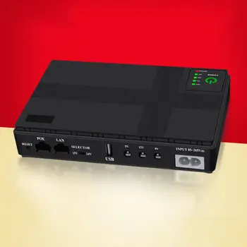 Mini Ups ทนทานขนาดกะทัดรัดอเนกประสงค์ Uninterruptible Power Supply อะแดปเตอร์จ่ายไฟสํารองสําหรับ Home Router โทรศัพท์ LED Light 2