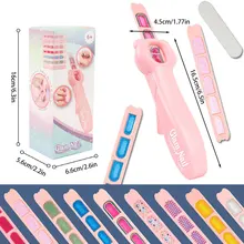 

Creativity Development DIY Makeup Nail Sticker Set Removable Pretend Manicure Sticker Fake Nail Makeup Kit Kit for Girls Age