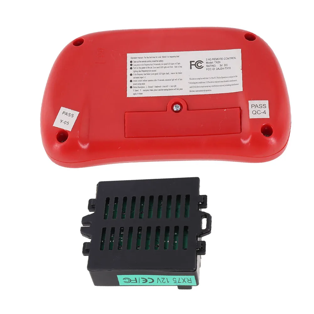 RX75 12V Children's Electric Toy Car 2.4G Remote Control Or Receiver Controller 7-pin Four-way Socket