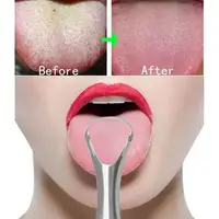 Grattoir à langue Portable monocouche, 1 pièce, réutilisable, en acier inoxydable, brosse buccale, grattoir à langue, fabricant d'haleine fraîche 3