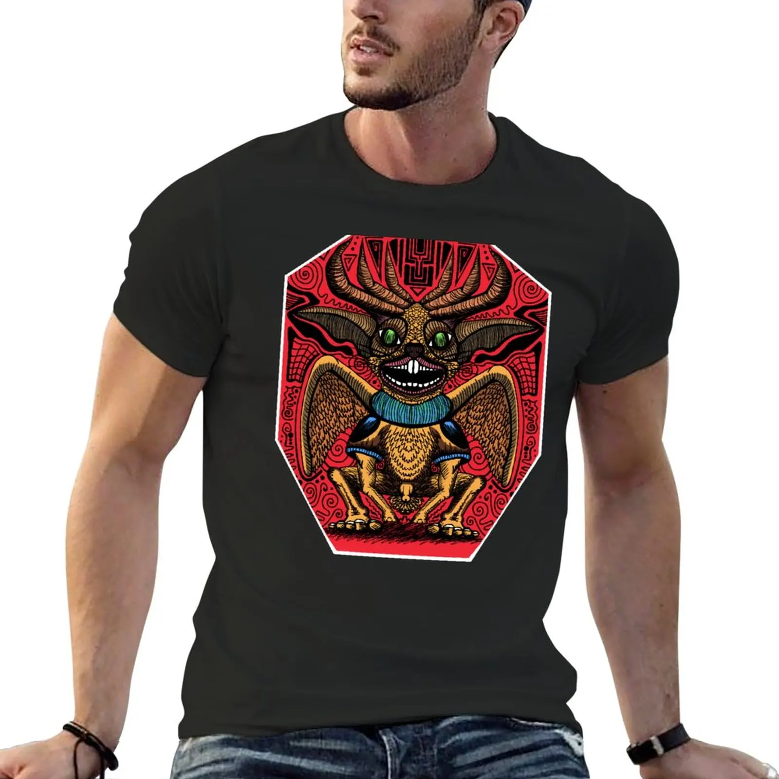 

New Flying Jackalope T-Shirt Short t-shirt graphics t shirt men clothings