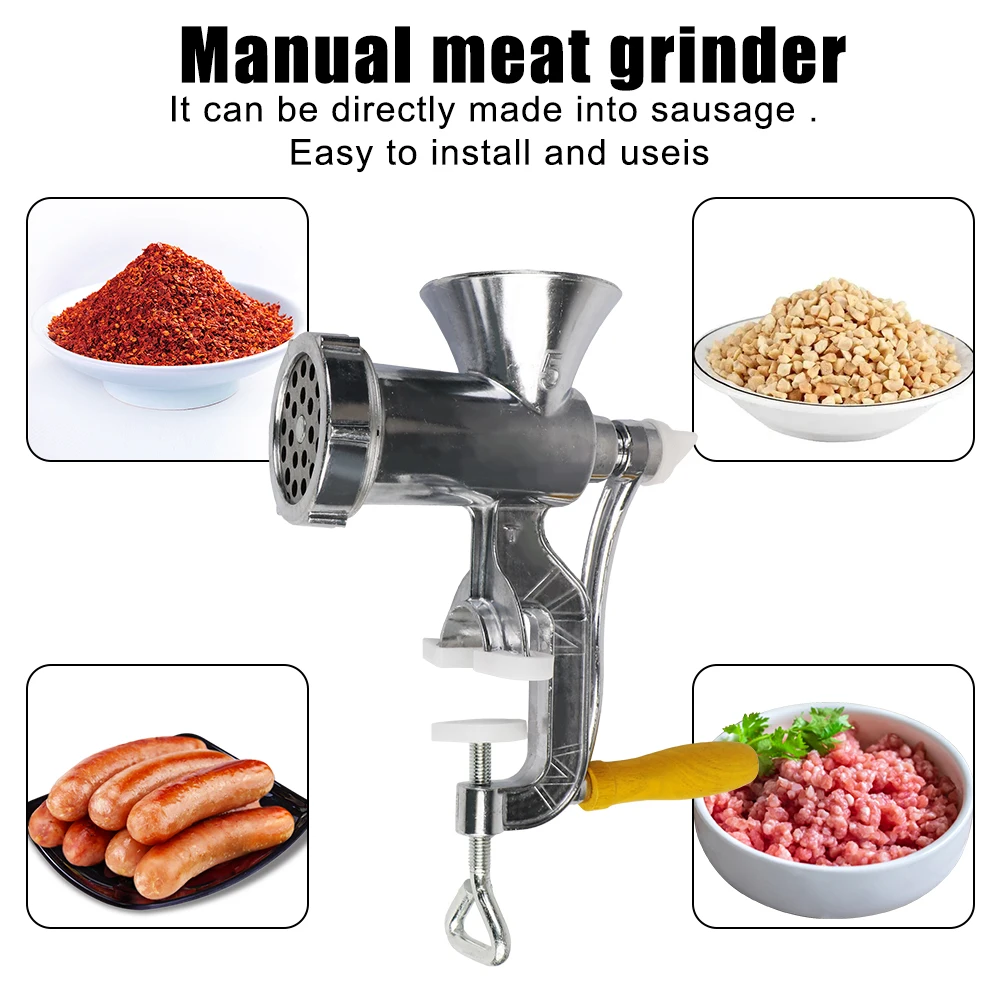Manual Meat Grinder Household Grinder Vegetable Chopper Food Processor Stainless Steel Kitchen Tool Handheld Sausage Stuffer meat grinder food grinder attachments