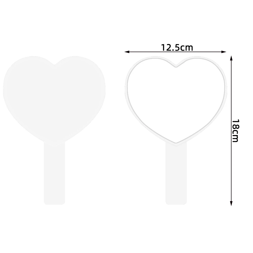 Personalized Heart Shape Handle Mirror Wedding Bridesmaid Proposal Party Souvenir Gift Ideas Hand Held Mirrors 1 Pc