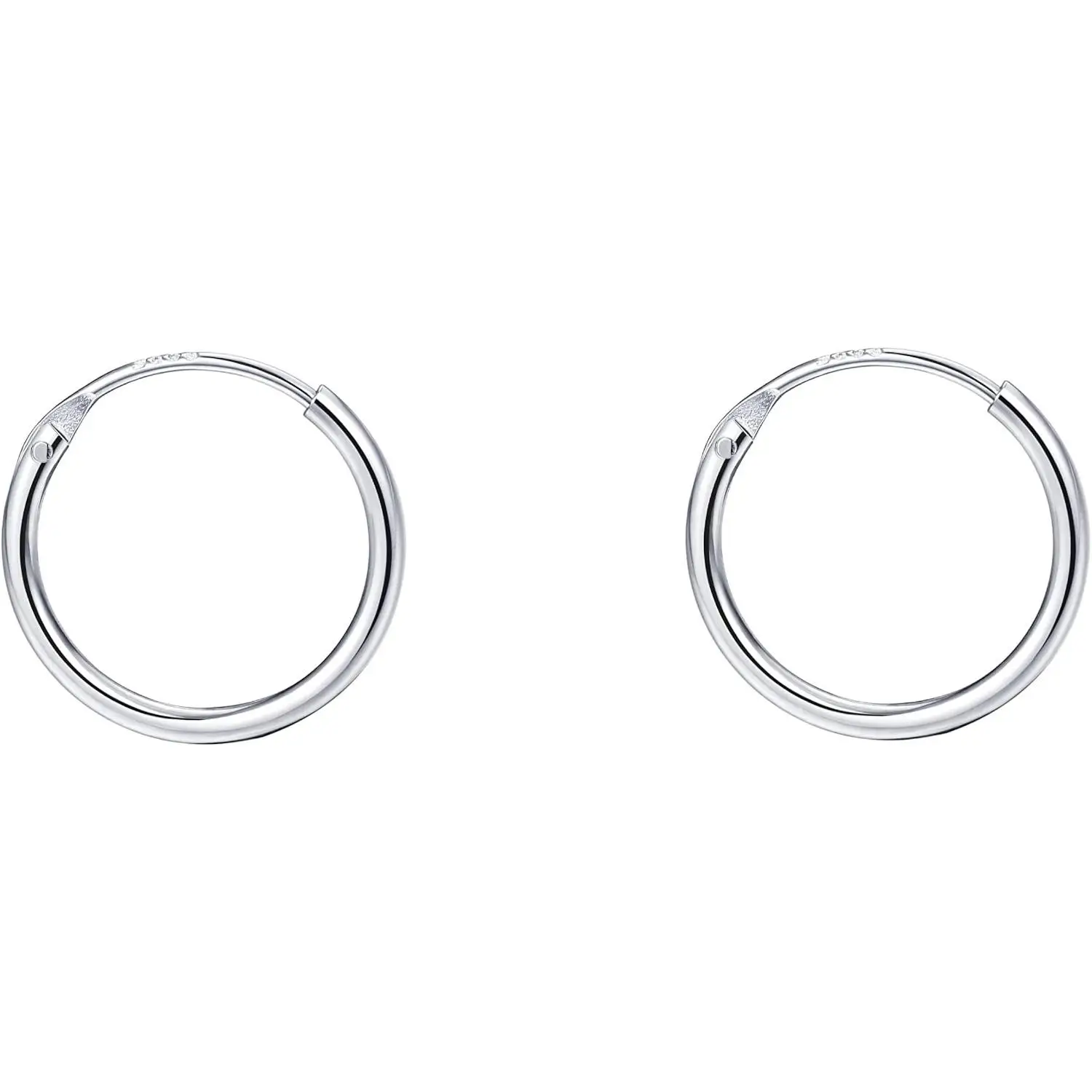 

Fansilver 925 Sterling Silver Small Hoop Earrings For Women White Gold Plated Cartilage Earrings Set 2Pcs 10PCS Hoops Earrings