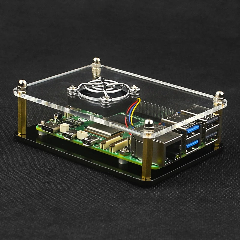 Raspberry Pi 5 Acrylic Case 1-5 Layer Transparent Enclosure PWN Cooling Fan Stac