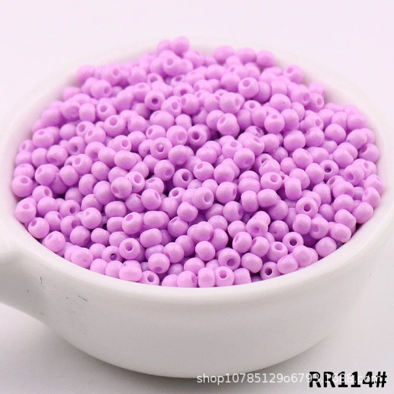 thumbnail image 1 of Perlas de vidrio redondas opacas resistentes al desgaste de 2/3/4 mm, 11/0, 8/0, 6/0, espaciadoras uniformes, para hacer joyas y coser, material de bricolaje, 1 of 5