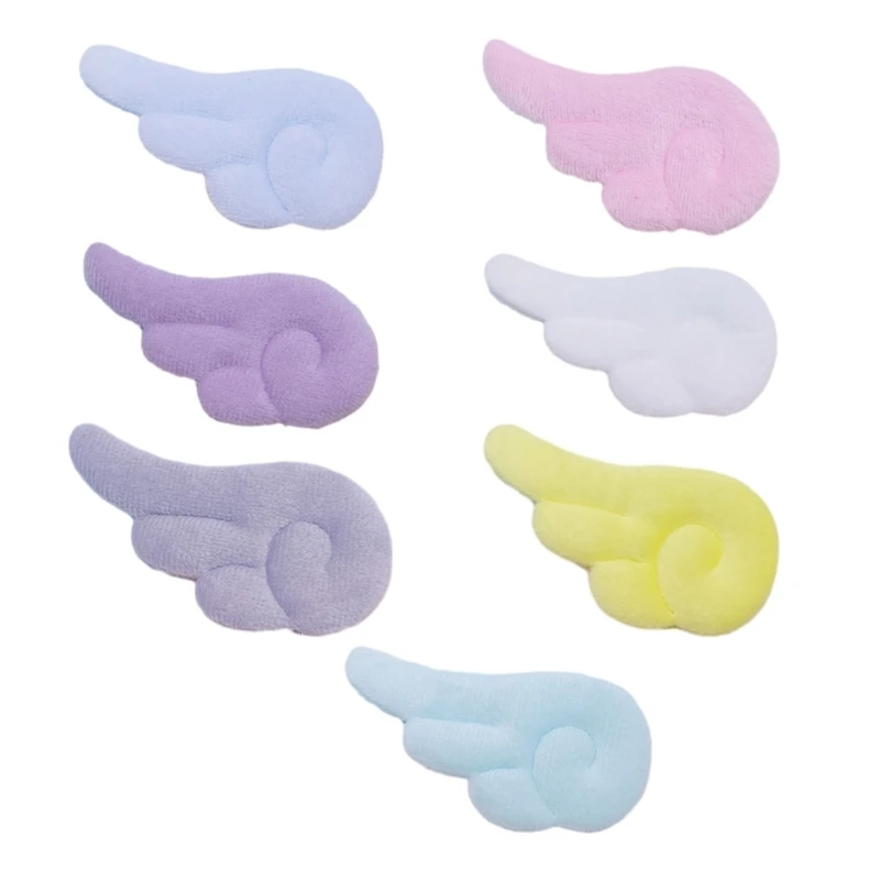 

10PCS Double Sided Angel Wing Sewing Patches Hair Applique for DIY Bag Hat Scarf Patches Hair Clip Decor