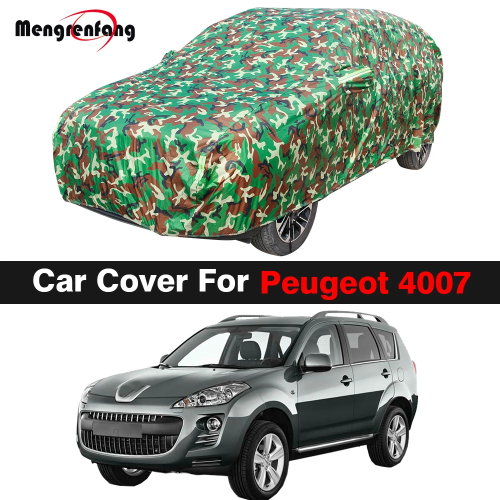

Camouflage Full Car Cover For Peugeot 4007 Car Anti-UV Sun Shade Snow Rain Dust Protection Cover Waterproof