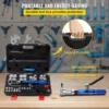 Hydraulic Flaring Tool Kit 3/16"-1/2" 45° Double Brake Flare Tool with Tube Cutter and Deburrer 32 PCS Tube Flaring Tools 5