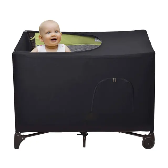 CPull-Juste Extensible et Respirante pour Lit de Bébé, Accessoire Portable, Occultant, de Sécurité, Compact, de Voyage, de Couchage, Tente, Rideau Pare-Soleil 3