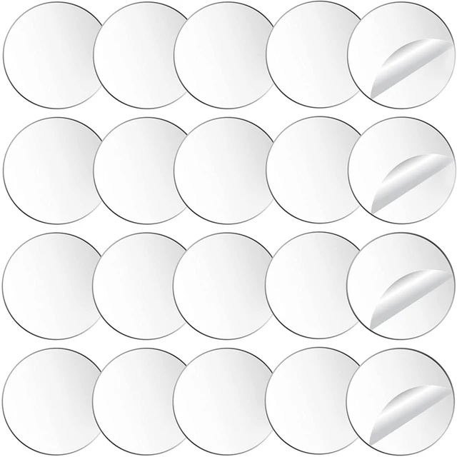 15/30/50PCS Clair Acrylique Cercle Disque avec Trou pour la