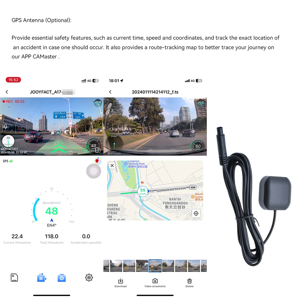 Dash Cam JOOYFACT A17 Car DVR Registrator Dash Cam Camera Video Recorder 4K ADAS A7H Novatek Sony WiFi For VW Volkswagen Skoda Cars