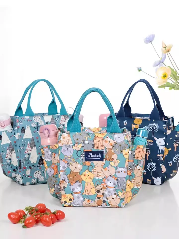 

Hot Selling Diaper Maternity Nappy Handbag Kids Lunch Bento Box Waterproof Nylon Printing Baby Mother Tote Bag For Travel