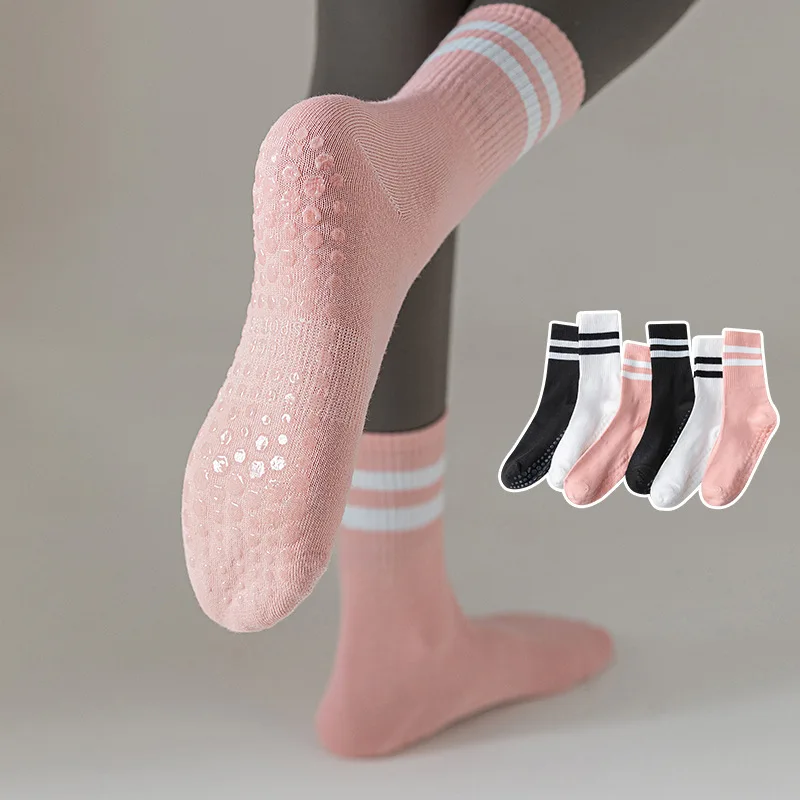 Calcetines Antideslizantes De Silicona Para Mujer, Medias Deportivas  Cálidas Para Pilates, Baile, Gimnasio, Yoga, Otoño E Invierno - Calcetines  Deportivos - AliExpress