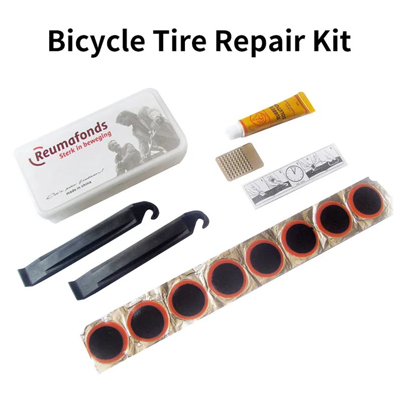 

Bicycle Flat Tire Repair Kit Tool Set Inner Tube Patching Tyre Filler Glue Rubber Patch Glue Lever Set Mender Accessories