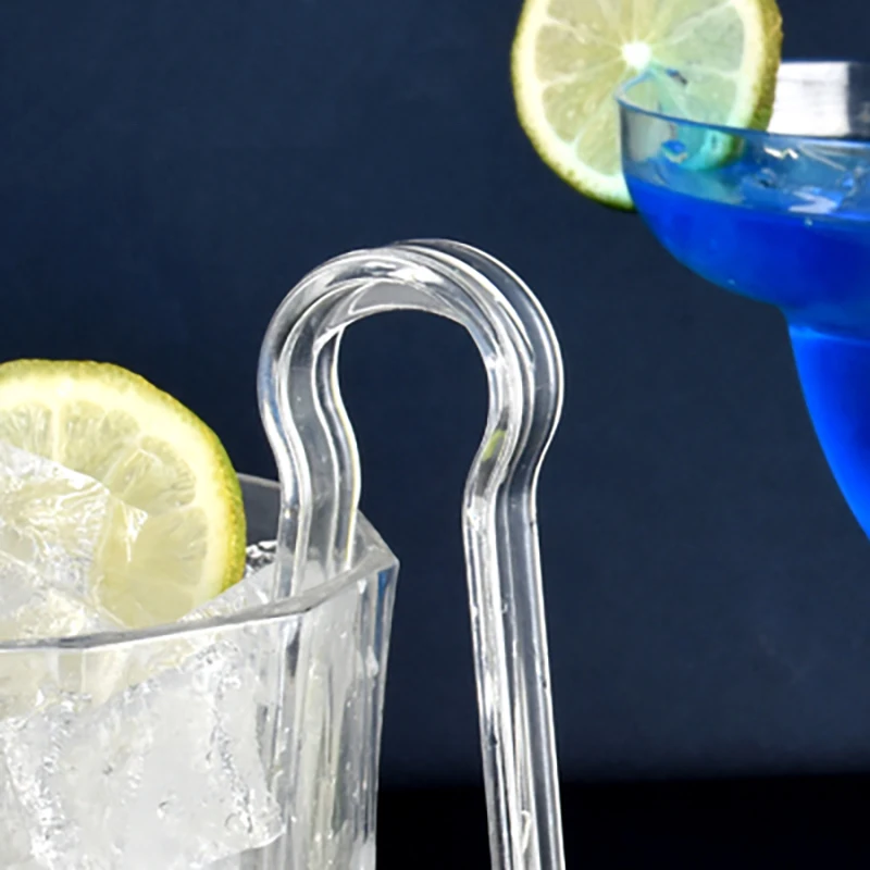 1Pc 16*3.5CM Clear Plastic Barbecue BBQ Clip Bread Food Ice Clamp Ice Clip Tongs Tool Bar Kitchen Accessories