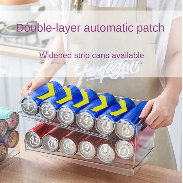 Kettős Rétegű Hűtőszekrény Ital Doboz Automatikus Gördülő Jég Átláthatóan Hűtött Tároló Állvány Hordozható - Image 2