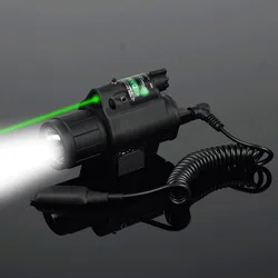 Tactical Weapon Flashlight with Remote Switch Red Dot Laser Sight Military Pistol Gun Light for Glock 17 19 / 20mm Rail Hunting