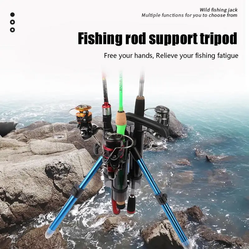 

Portable Fishing Rod Rest Base Load-bearing Telescopic Fishing Rod Bracket Holder Aluminum Fishing Pole Support Tripod Stand