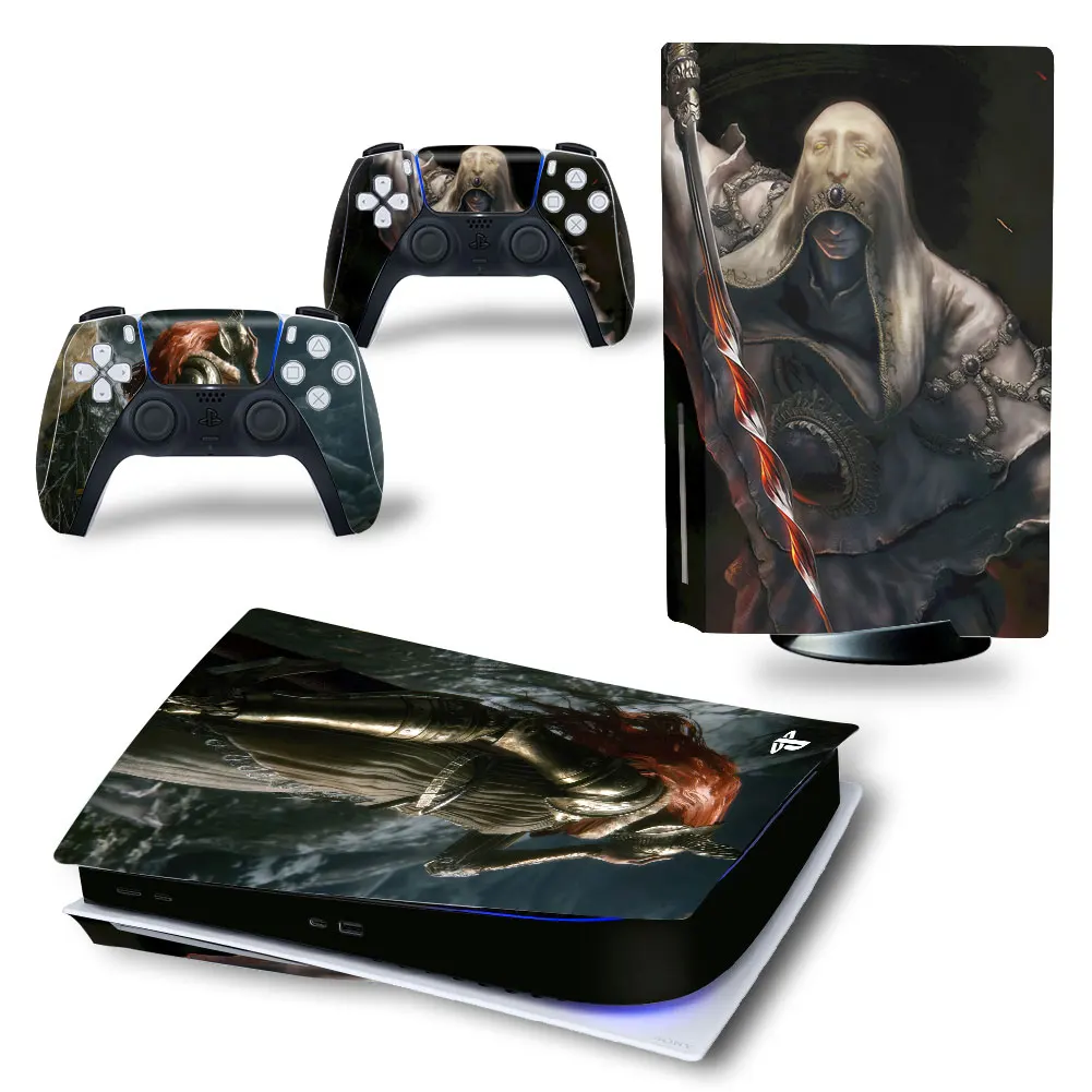 Elden Ring NEW GAME PS5 disk Disc Skin digital skin sticker digital decal cover for PS5 console and controllers sticker vinyl 