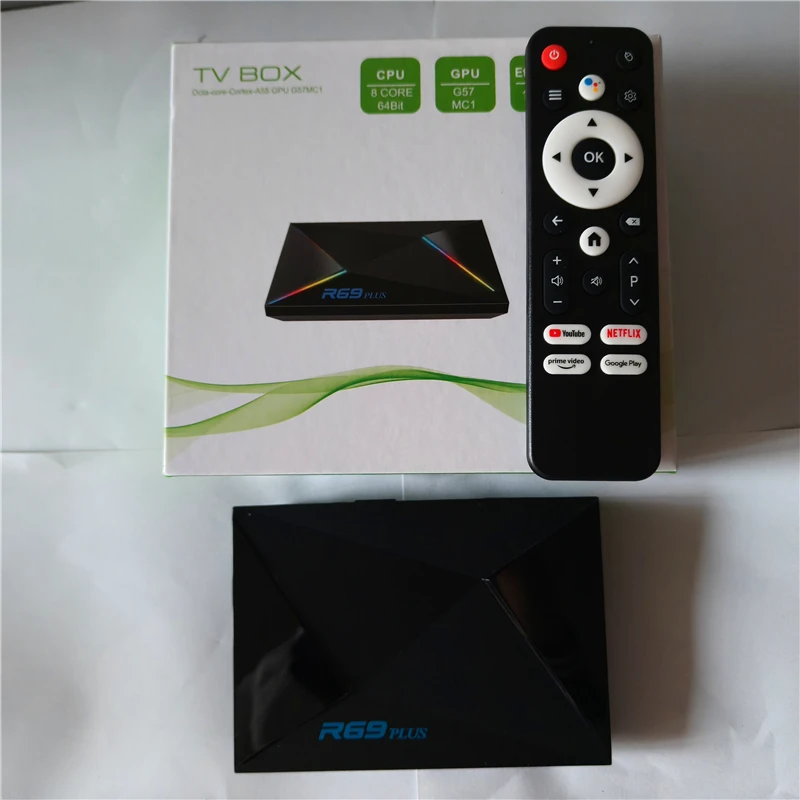 Global Version R69 Plus Android 14 TV box Allwinner H728 Octa-core