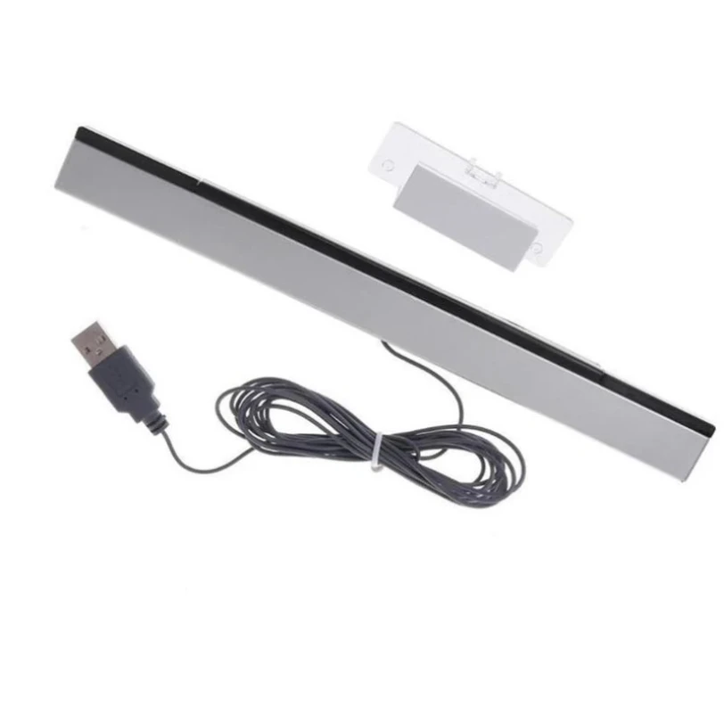 적외선 IR 신호 레이 유선 수신기, USB 플러그 센서 바 교체, 닌텐도 윌 원격 게임 콘솔용, 200 개