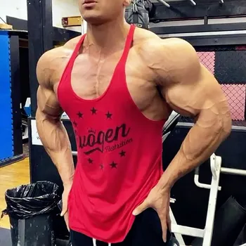 Muscle Men's Sports Tank Top Cotton undershirt gym Tops Sleeveless Tank Top Men fitness Running sweatshirt vest 1