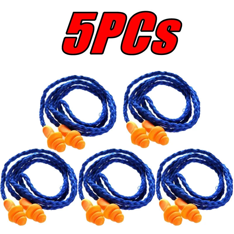 12 Pairs Reusable Silicone Ear Plugs With Cord – Noise Cancelling For Sleeping, Work, Travel - View #10