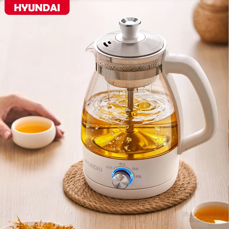 HYUNDAI Electric Kettle QC-ZC1017 Tea Boiler 1L Automatic Keep Warm Water  Kettle For Cooking Black Tea Oolong Home Appliances