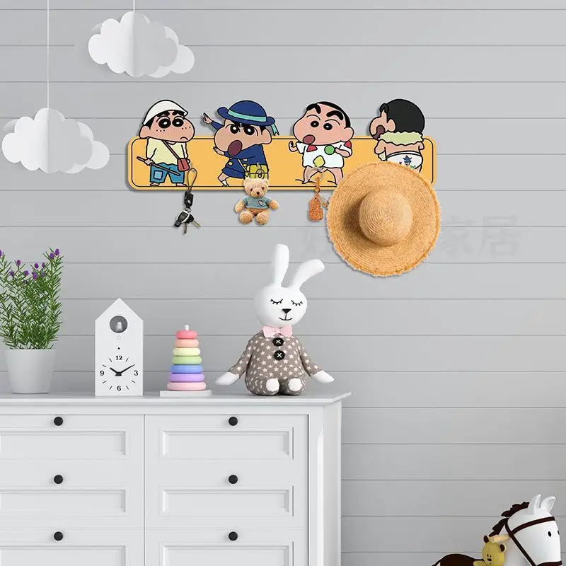 

Мультяшный крючок Crayon Shin Chan noхара Shiro Kawaii Аниме Забавный Стиль Дверь спальня кухня украшение крючок домашние аксессуары