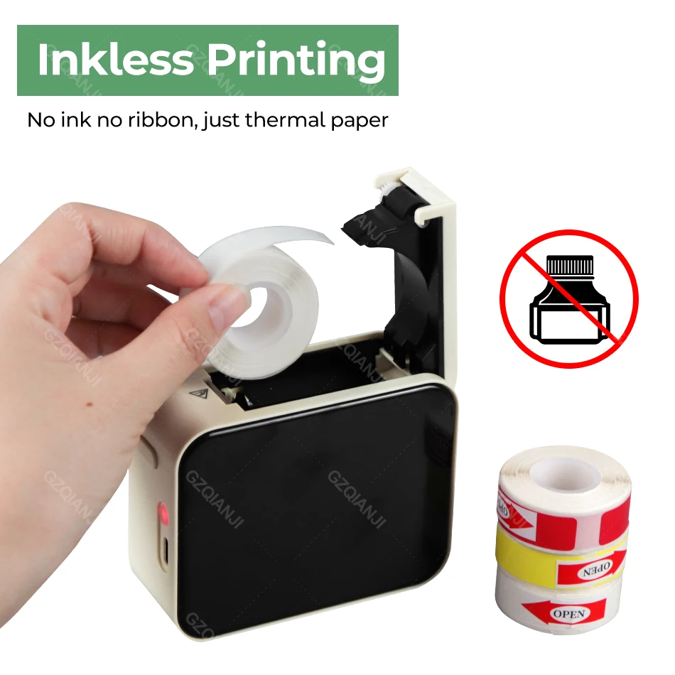 P15 Bluetooth Thermal Label Printer Mini Portable Wireless Label Maker Sticker Fast Printing Similar as Niimbot D11 D110 D101