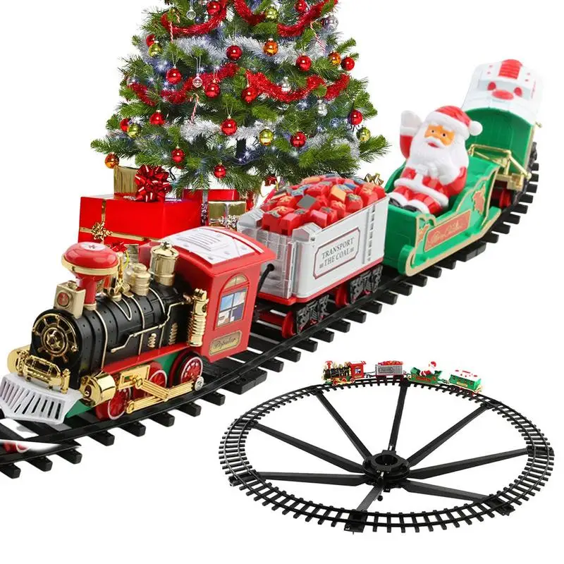

Table Christmas Train Toy Electric Train Set For Christmas Tree Track Car Christmas Themed Gift Rail Train Gift For Boys Girls