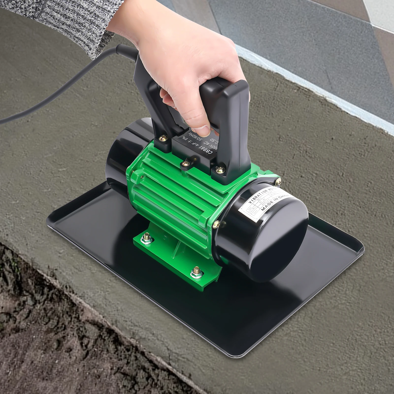 Vibromasseur à béton 250W, moteur vibrant, ciment plus lisse, plaque plate, truelle, Shaker monophasé, Force de Vibration du béton 100kg
