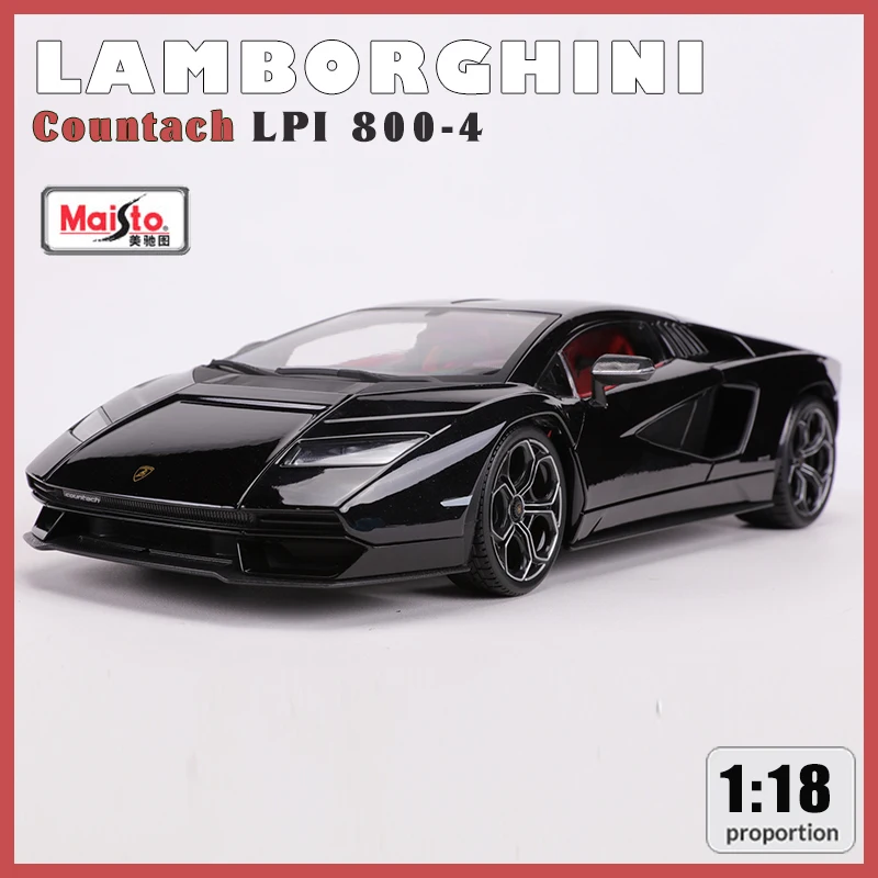 Maisto 1:18 Lamborghini Countach Lpi 800-4 Modello Di Auto In Lega Di Simulazione
