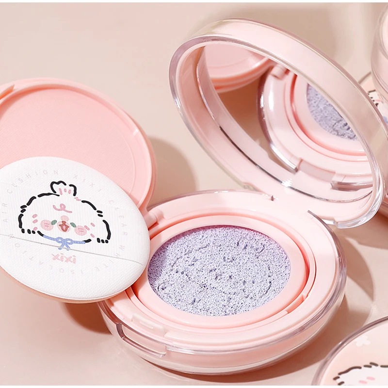 Xixi Air Cushion Base Makeup Clear And White Isolation Air Cushion Powder Lightweight And Delicate Clear Matte long lasting 6