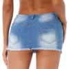 Women's Fashion Y2k Denim Mini Skirt Low Rise Sexy Pencil Short Jean Dress 90s Vintage Girls Party Skirt Female Club Streetwear 2