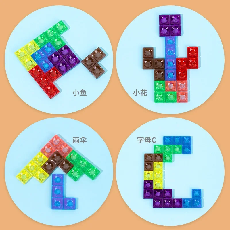 New Children's Puzzle 3D Tetris Parent Child Interactive Desktop Game Puzzle Toy