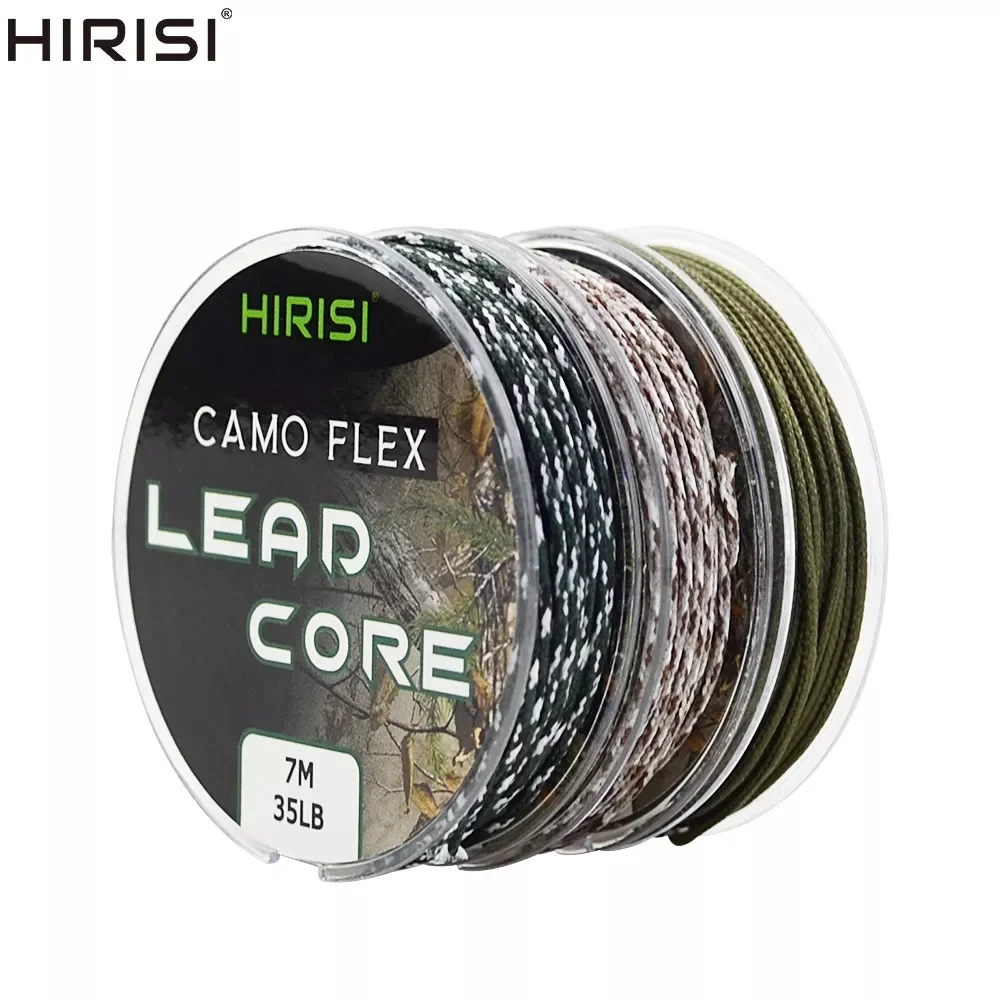 Leadcore carp fishing 35LB 7m pour confection de hair rigs 3 couleurs tressé plombé équipement carpe