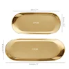 Modern Metal Rose Gold Plate, Silver Oval Storage Tray, Decorative Jewelry Display, Stainless Steel Tray, Storage Supplies 6