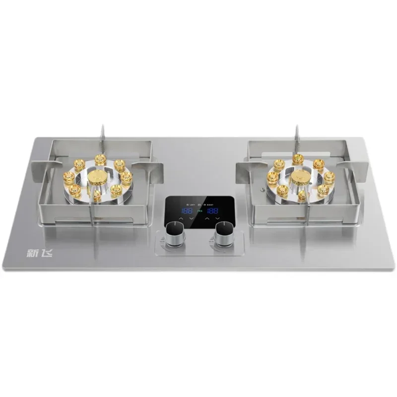New 5.2KW Menghuo Timing Stainless Steel Dual - Stove Household Gas Stove (Desktop/Embedded) 5