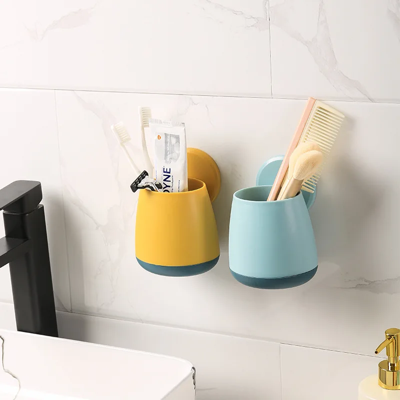 

Bathroom Toothbrush Holder Toothbrush Toothpaste Wall-Mounted Storage Rack Kitchen Chopsticks Tableware Drain Shelf Organizer