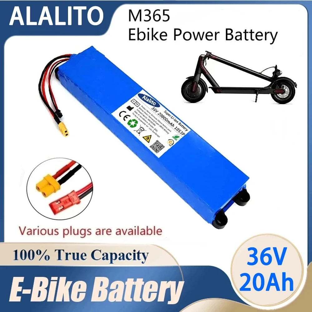 

36V Battery 20Ah 18650 lithium battery pack 10S3P 20000mAh 500W Same port 42V Electric Scooter M365 ebike Power Battery with BMS