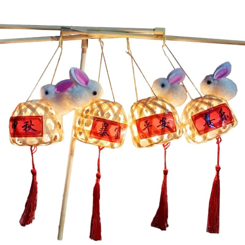 

Cartoon Lantern Rabbit Lantern MidAutumn Festival Handheld Lantern Flashlights