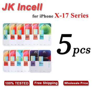 5 Pezzi JK Incell per iPhone X XR XS 11 Pro Max 12 13 14 15 16 17 Pro Max Display LCD Touch Digitizer Assemblato Sostituzione Schermo