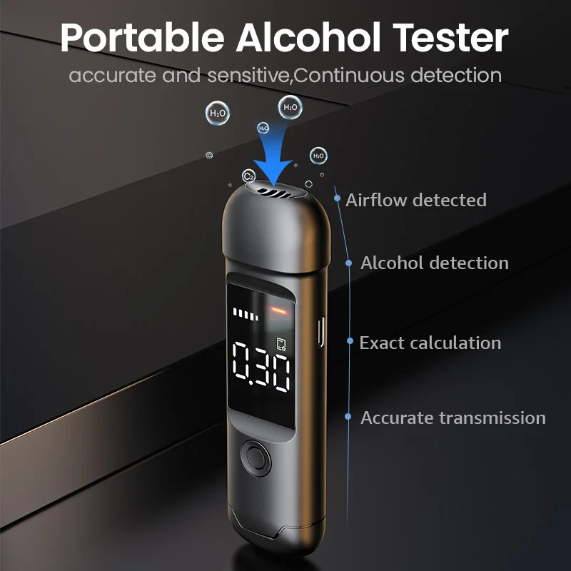 Alcohol Tester Portable Alcohol Detector Breathalyzer For Work Personal Driver Family Use alcohol tester breath alcohol tester