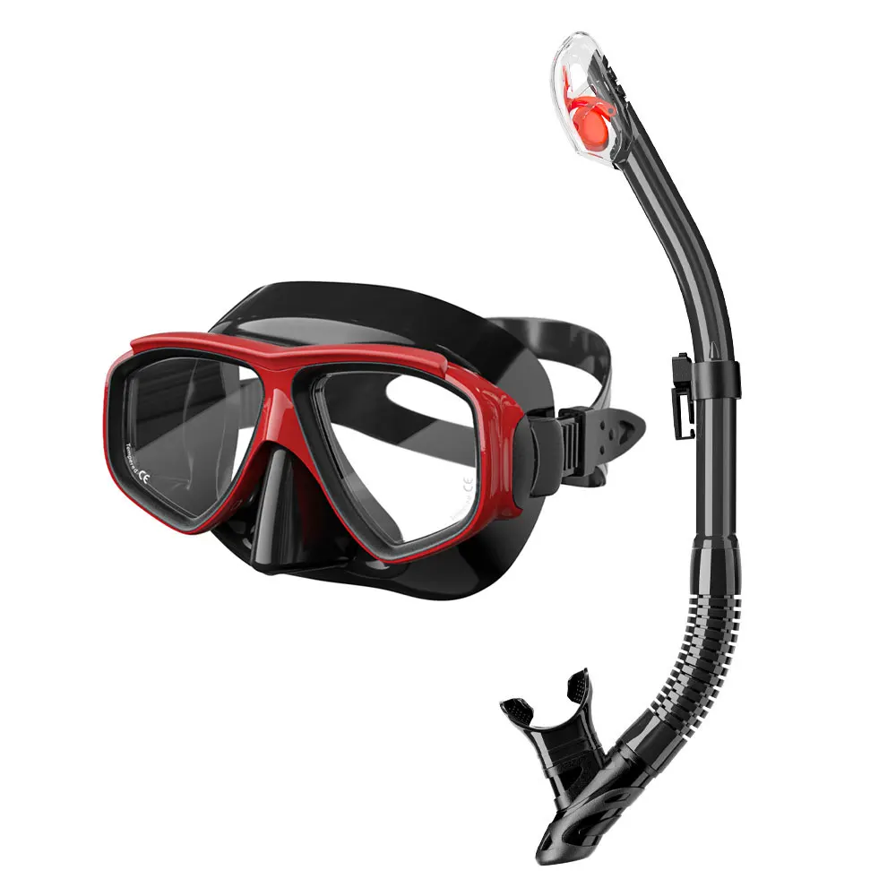 JSJM Professional Swimming Diving Mask Waterproof Silicone Glasses Swimming Glasses UV Goggles Scuba Masks Snorkeling Tube Set 5