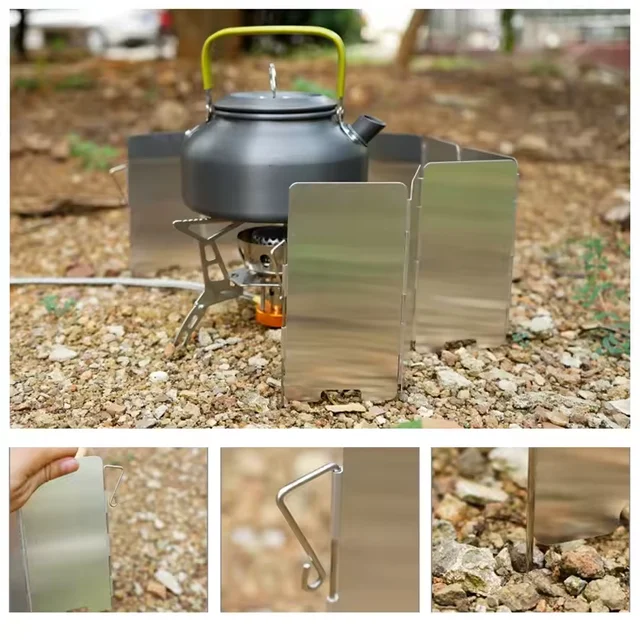 Foldable Camping Stove Windshield 6